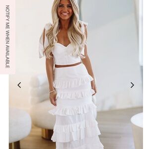 Hazel and Olive two piece, ruffled, tiered dress. Worn once to Bridgerton shower